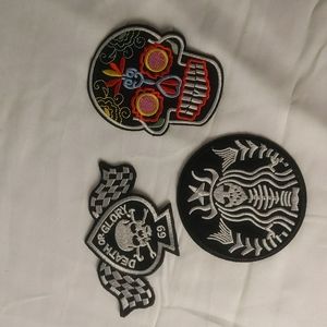 3 Brand New Skull Patches